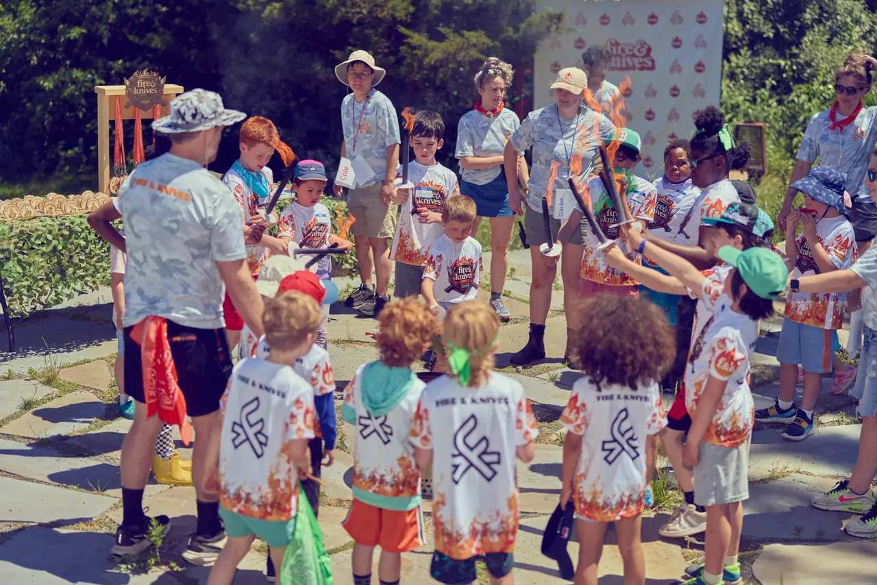 The torch ceremony at the first Fire & Knives Games.